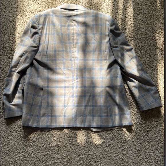 Cardinal of Canada Mens Blazer Blue / Grey Plaid - Picture 3 of 8